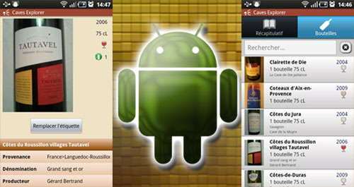 Gestion de cave a vin sur smartphone