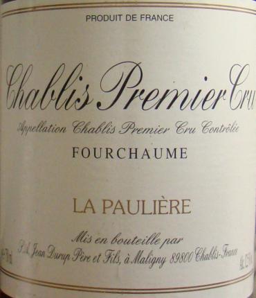 Chablis Premier Cru Fourchaume