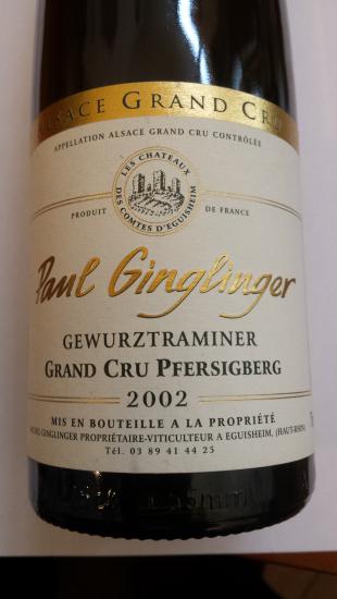 Alsace Grand Cru Pfersiberg