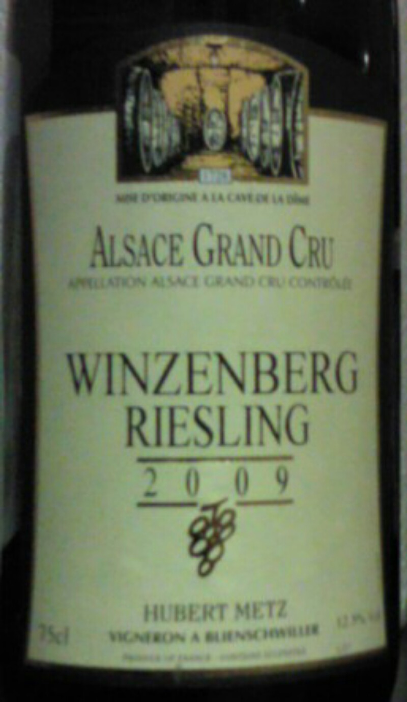 Alsace Grand Cru Winzenberg