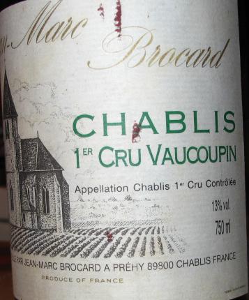 Chablis Premier Cru Vaucoupin