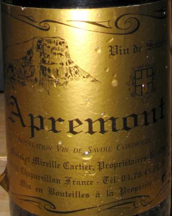 Vin-de-Savoie Apremont