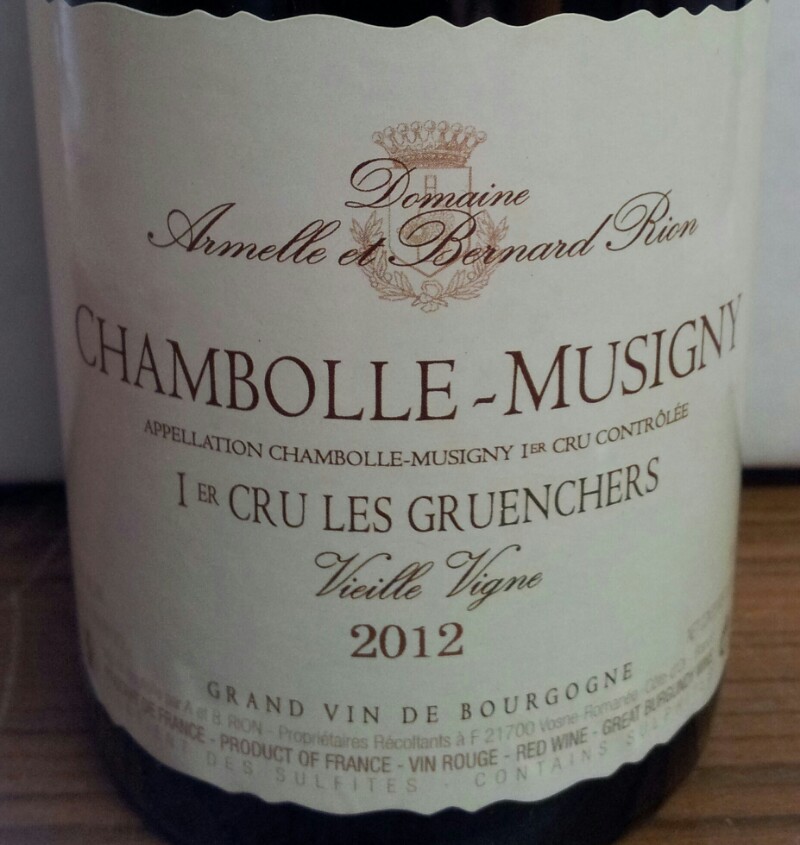 Chambolle-Musigny Premier Cru Les Gruenchers