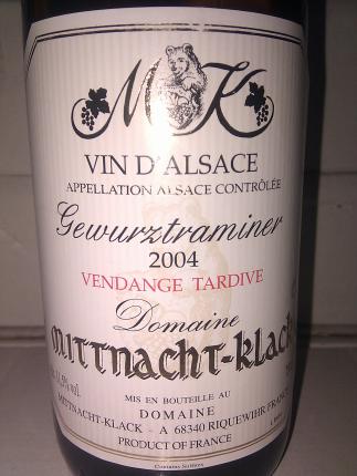 Alsace Gewurztraminer