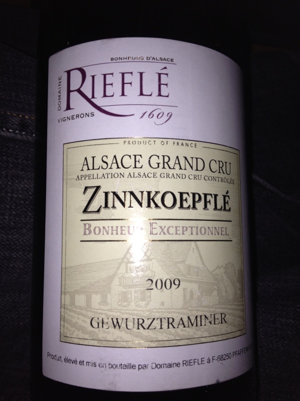 Alsace Grand Cru Zinnkoepflé