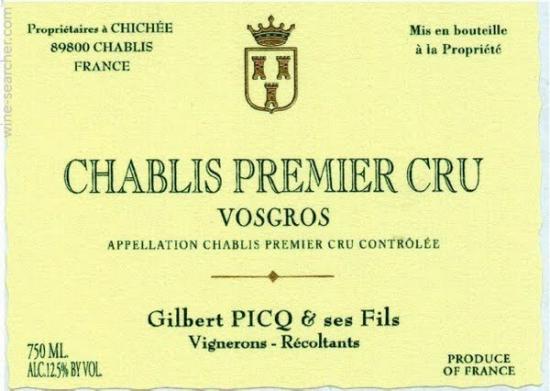 Chablis Premier Cru Vosgros