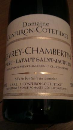 Gevrey-chambertin Premier Cru Lavaut St Jacques