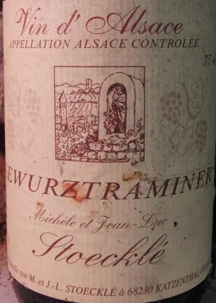 Alsace Gewurztraminer