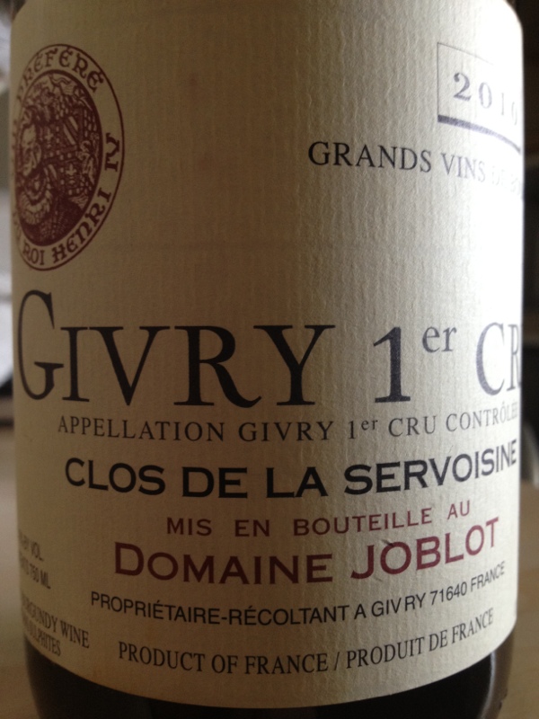 Givry Premier Cru Servoisine