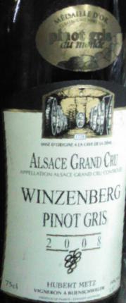 Alsace Grand Cru Winzenberg