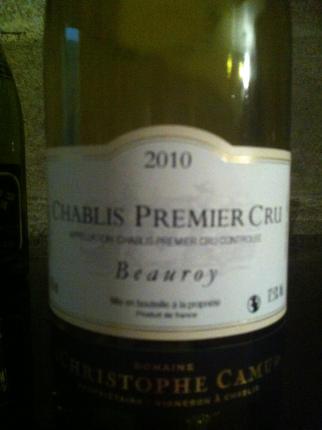 Chablis Premier Cru Beauroy