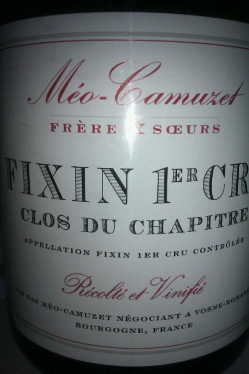 Fixin Premier Cru Clos du Chapitre