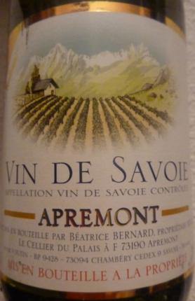 Vin-de-Savoie Apremont