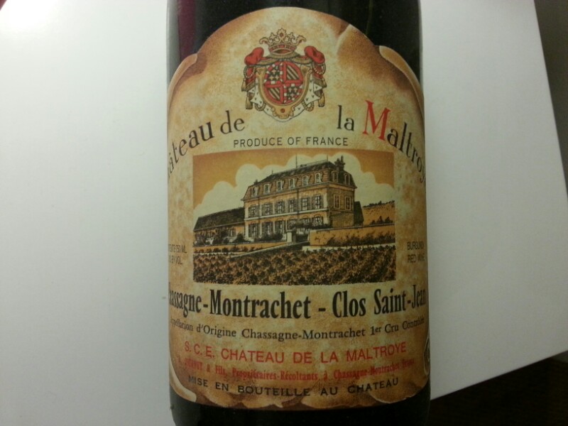 Chassagne-montrachet Premier Cru Chassagne du Clos St Jean