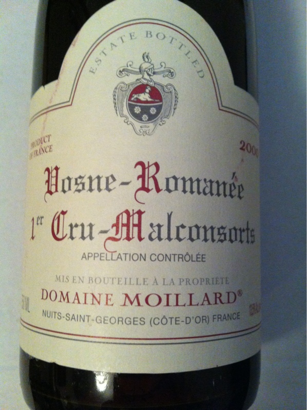 Vosne-Romanée Premier Cru Aux Malconsorts