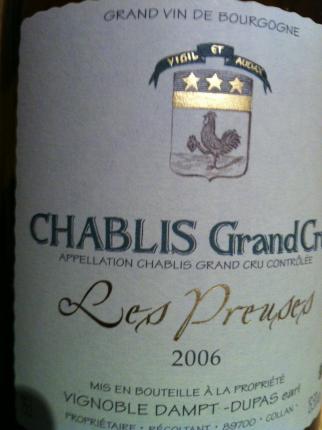 Chablis Grand Cru Les Preuse